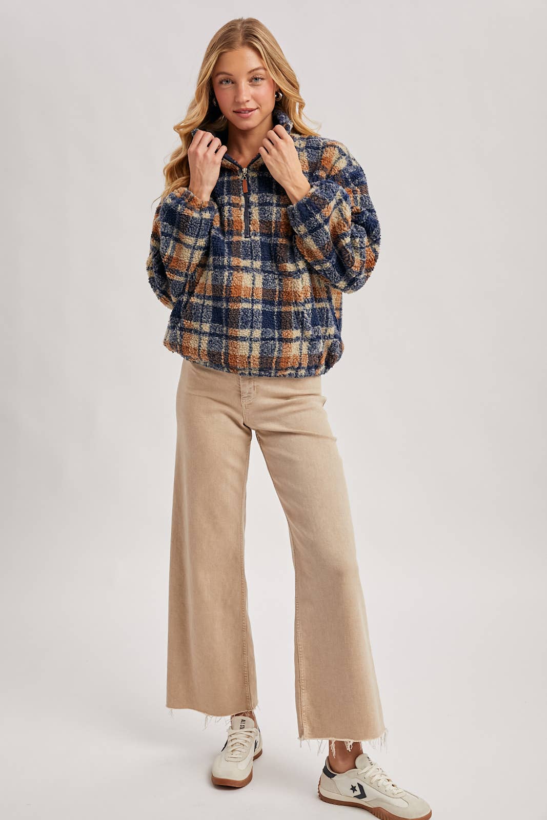 Plaid Fleece Pullover