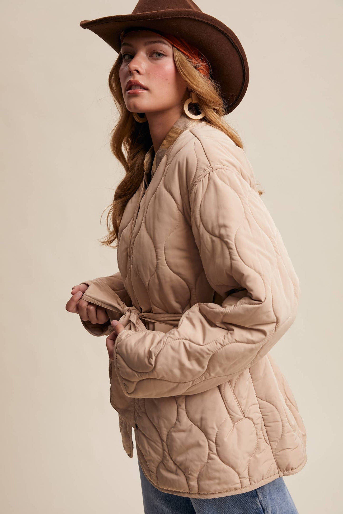 Champagne Quilted Jacket