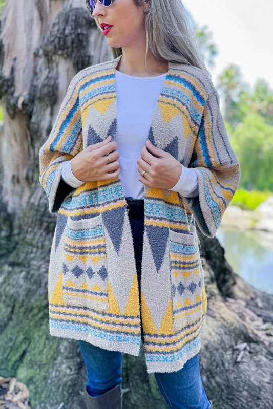 Yellow Aztec Cardigan