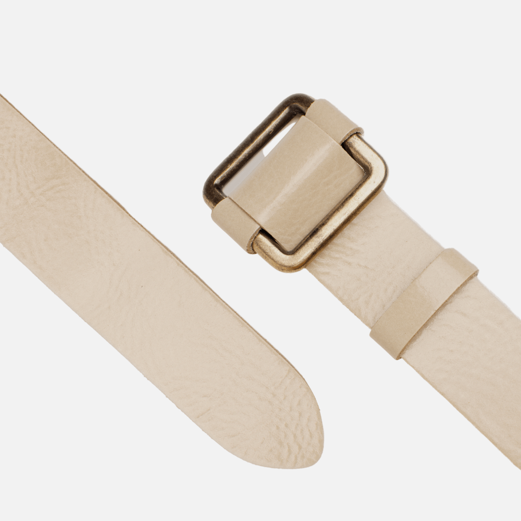 Pelle Cream Leather Belt