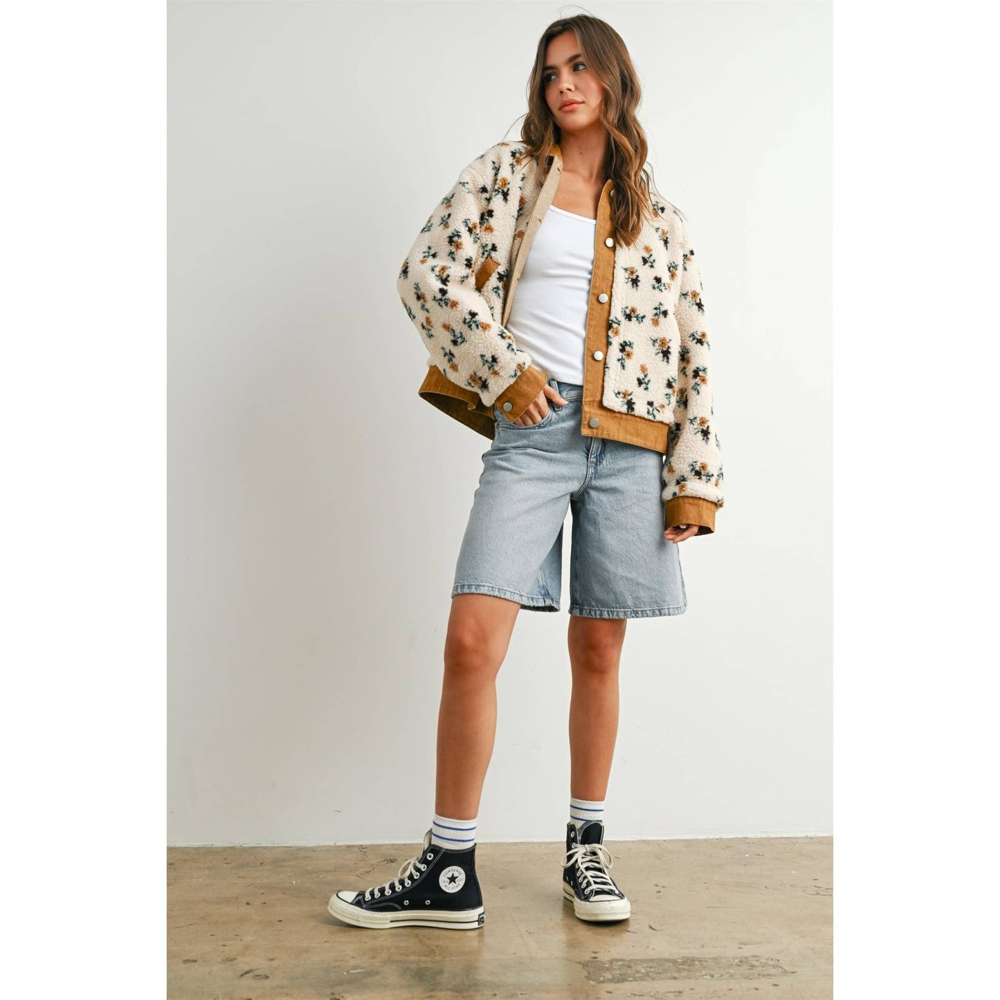 Floral Sherpa Jacket