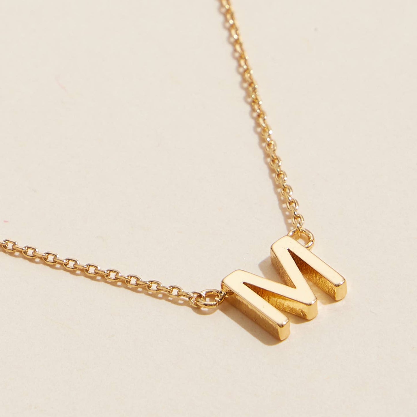 Letter Charm Gold Necklace