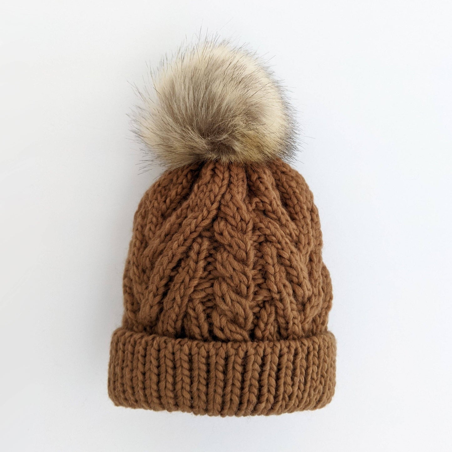 Kids Pecan Pom Pom Beanie