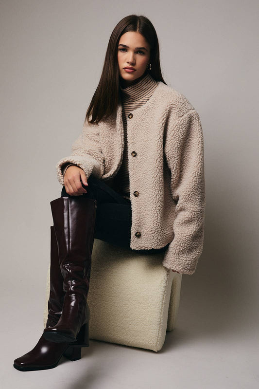 Oatmeal Sherpa Jacket