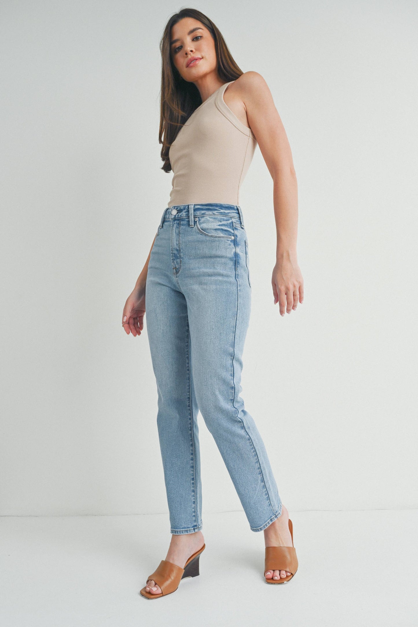 Light Denim Straight Leg