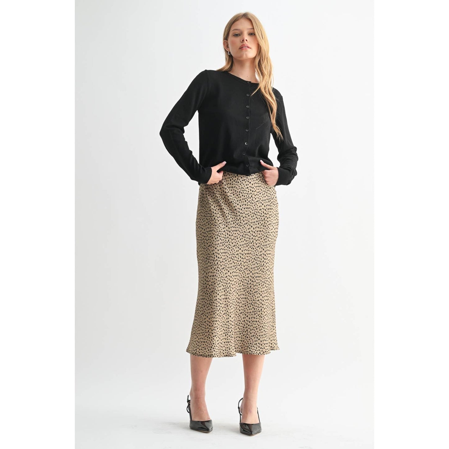 Black Buttondown Cardigan