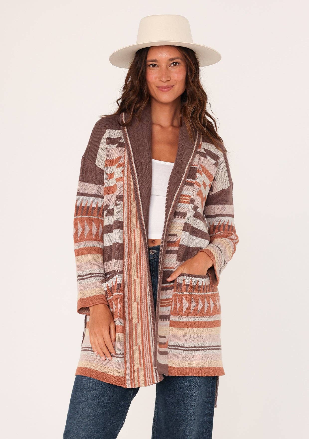 Heritage Jacquard Wrap Cardigan