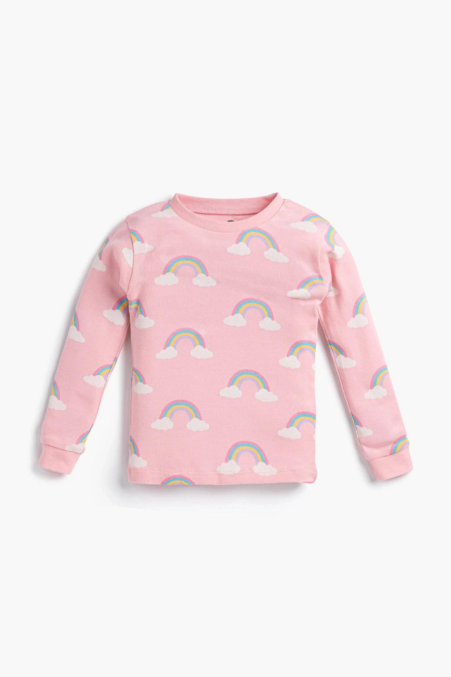 Kids Pink Rainbow Pajamas