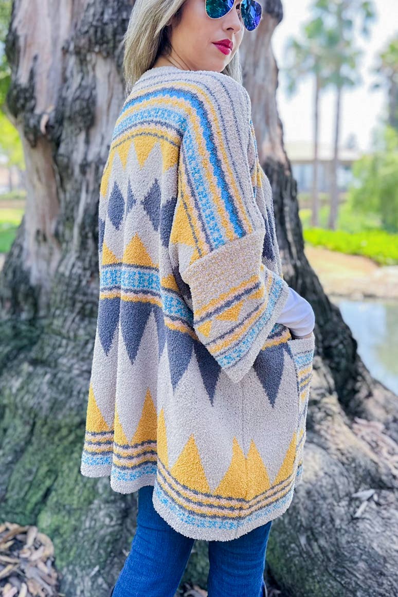 Yellow Aztec Cardigan