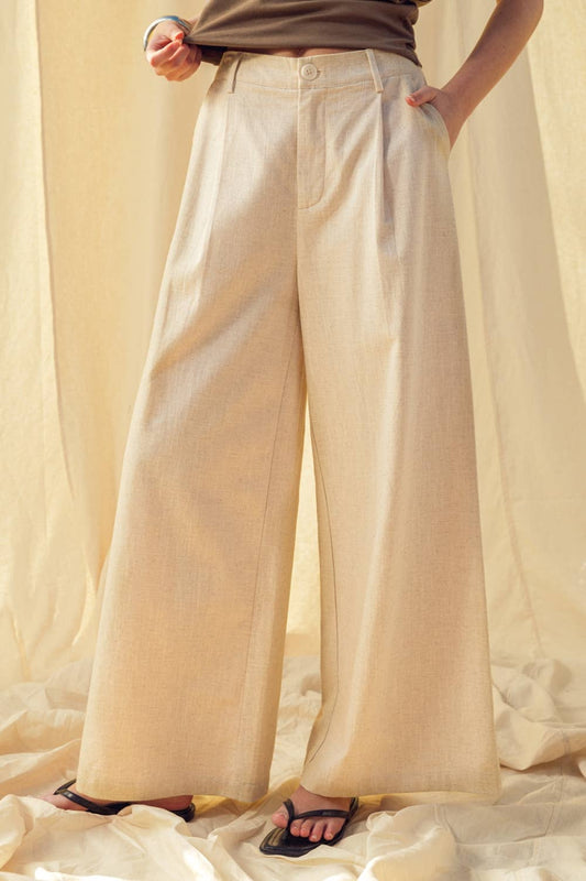 Oatmeal Linen Trousers