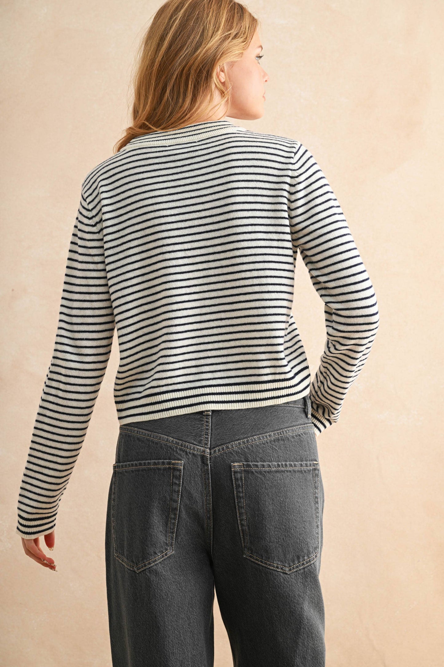 Navy Striped Sweater