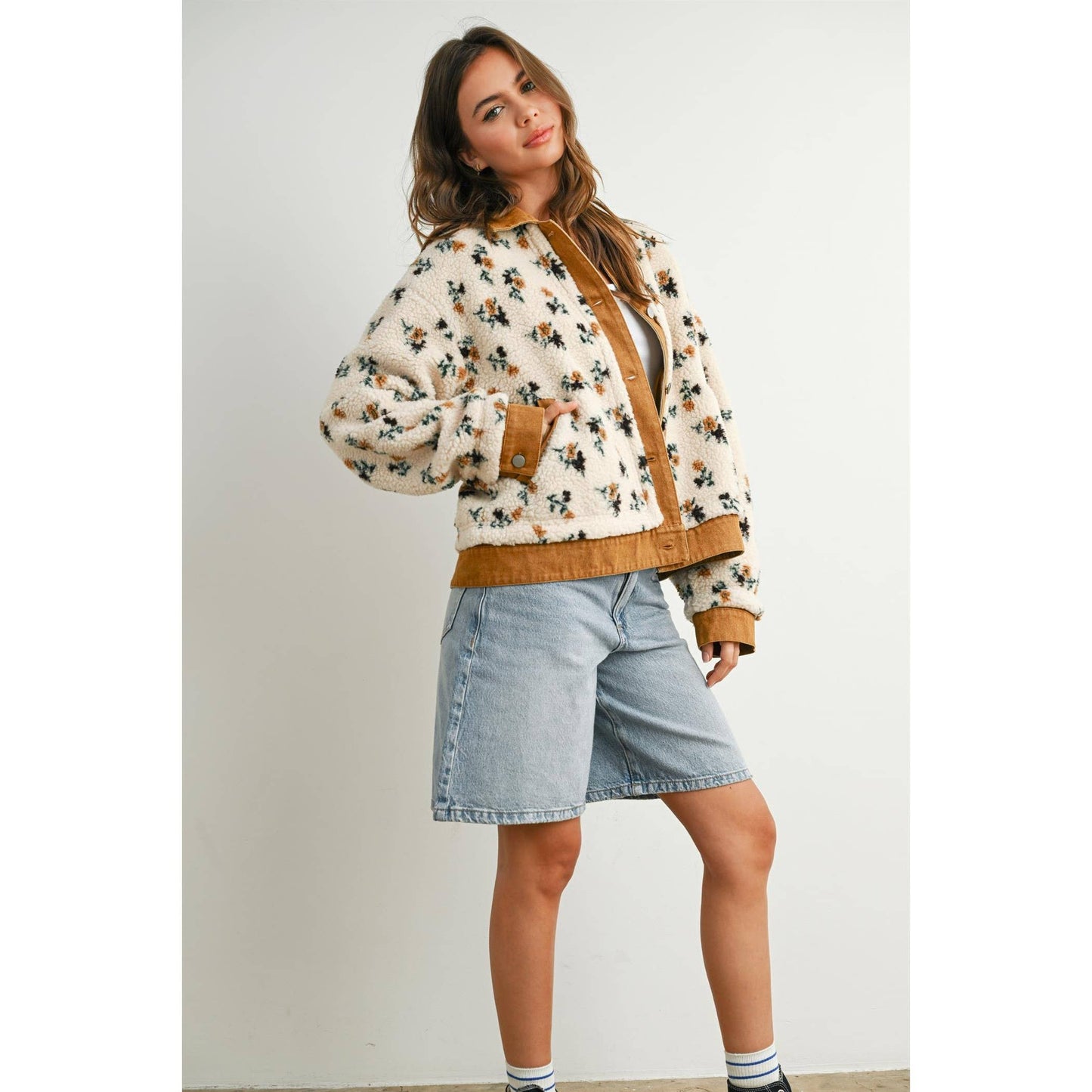 Floral Sherpa Jacket