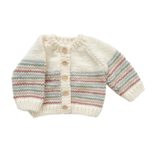 Kids Stripe Cardigan - Rainbow