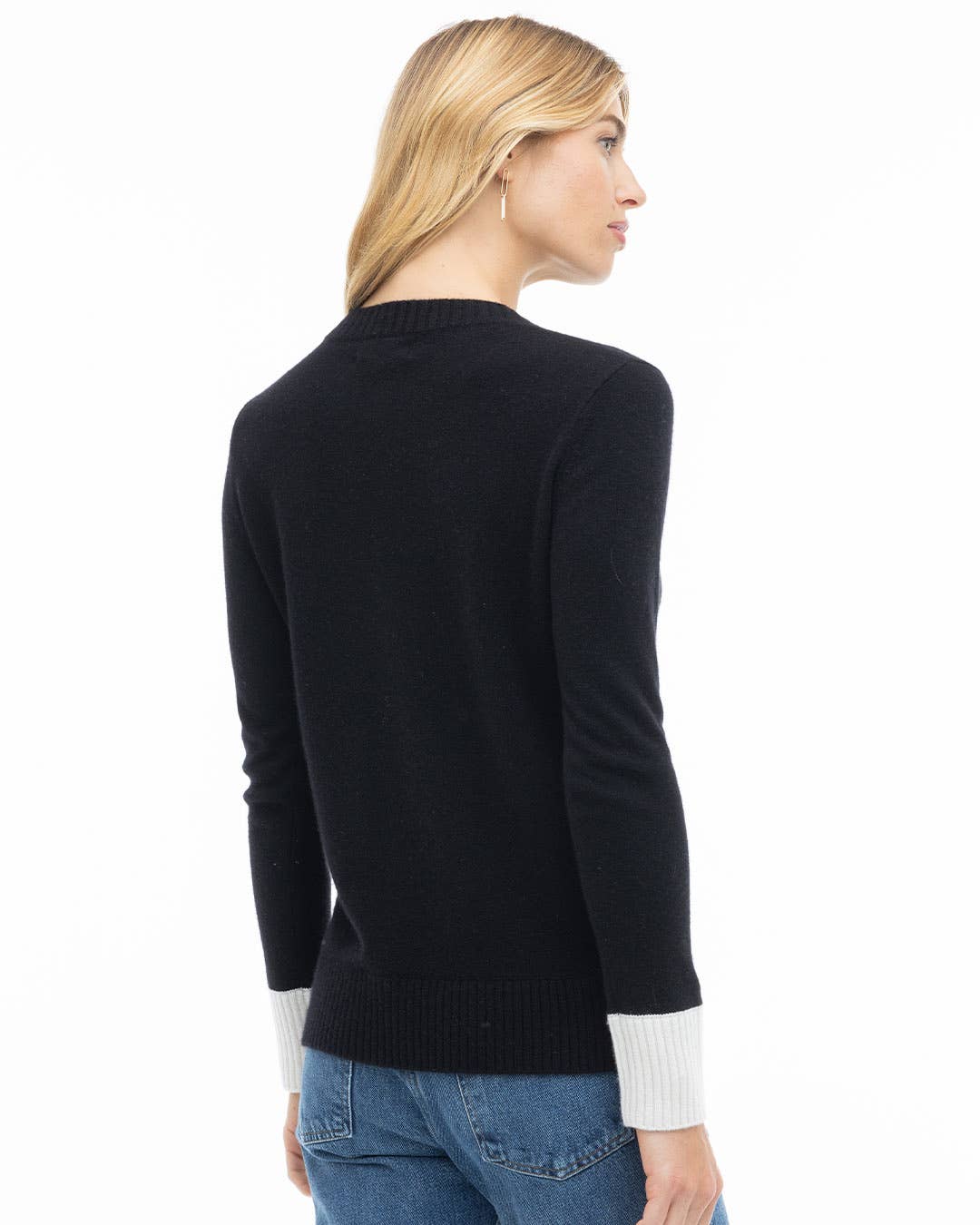 Black & White Cashmere Sweater