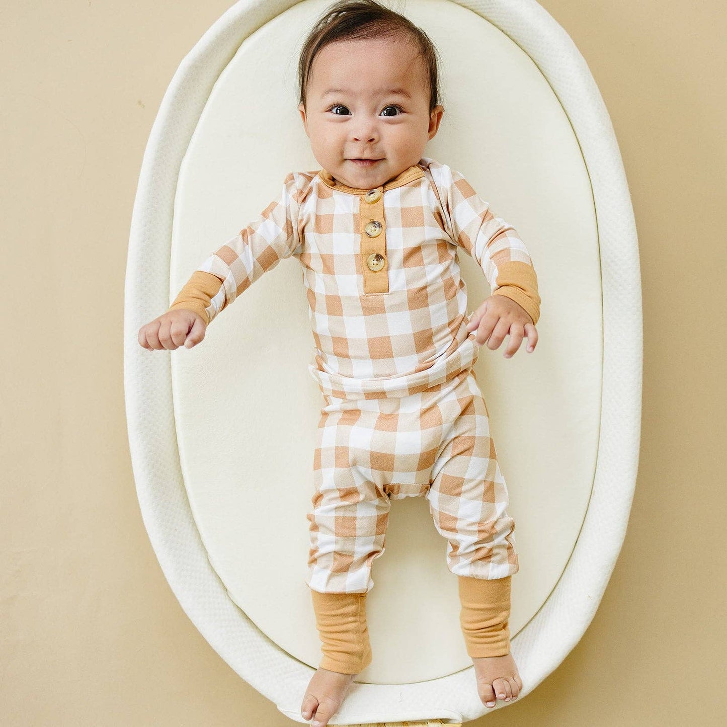 Kids Golden Gingham Pajamas