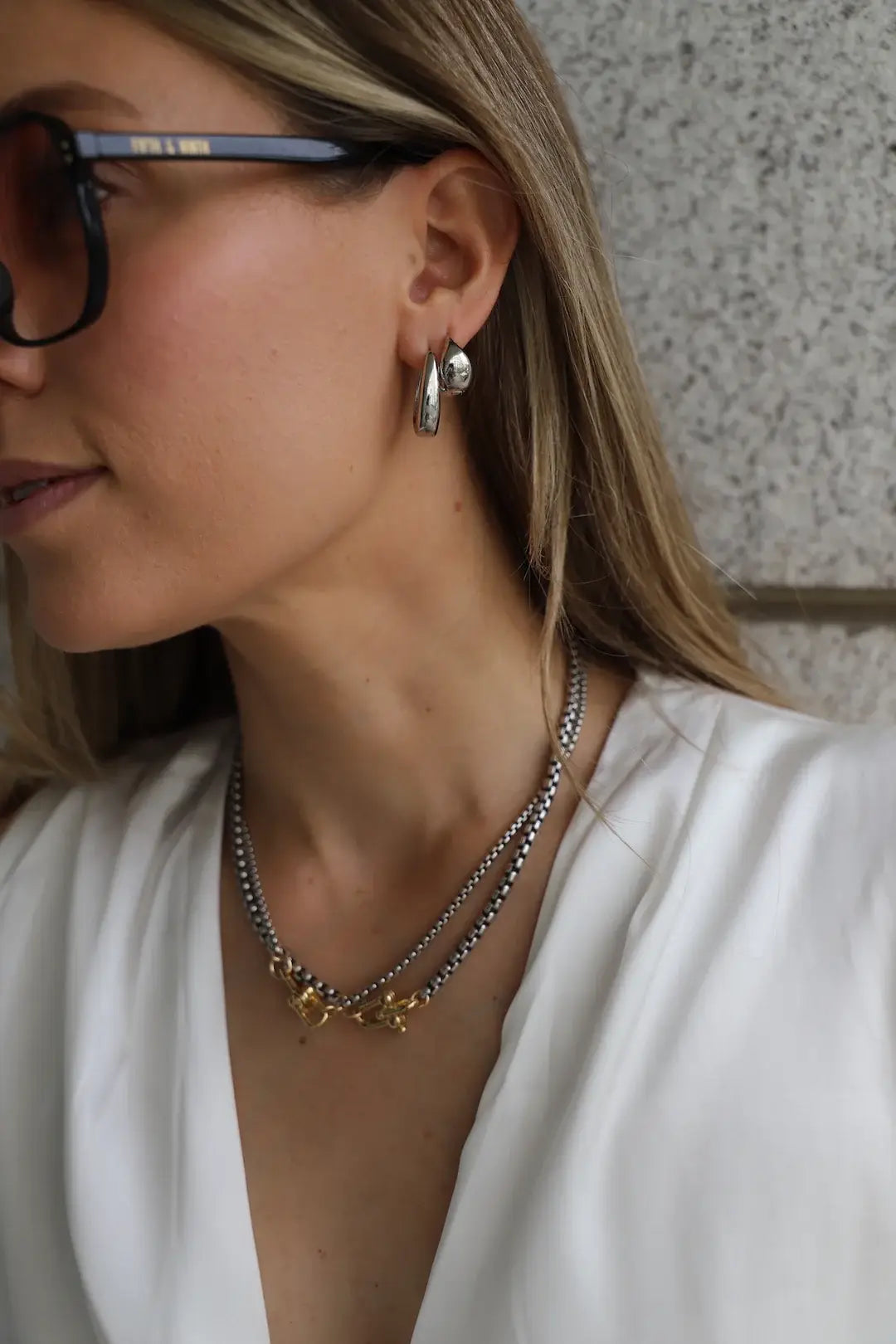 Silver/Gold Box Chain Necklace