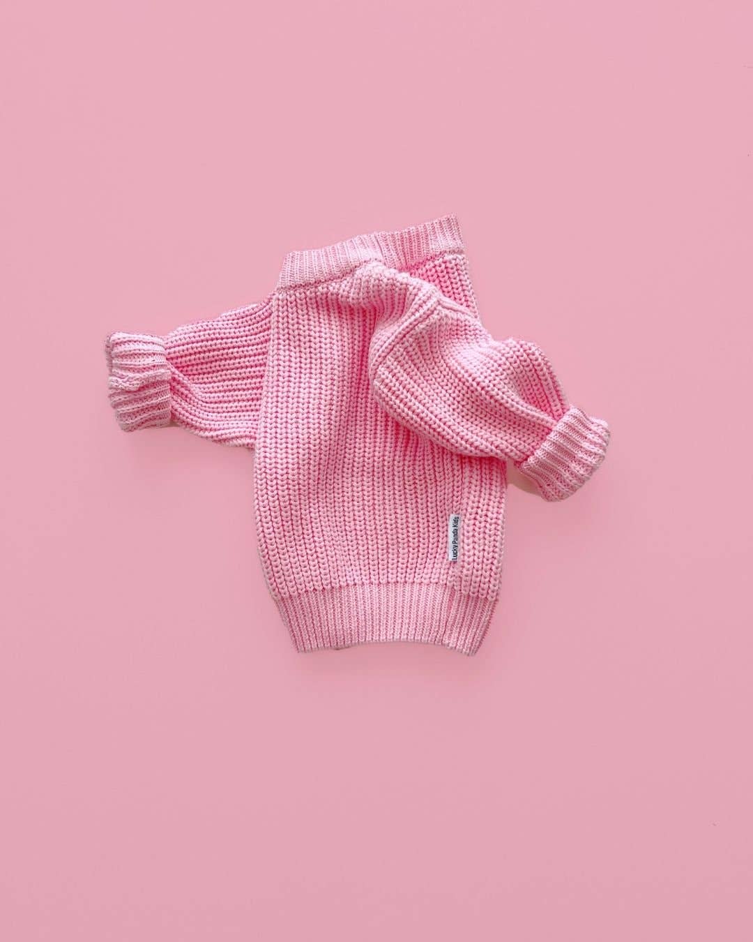 Kids Pink Chunky Sweater