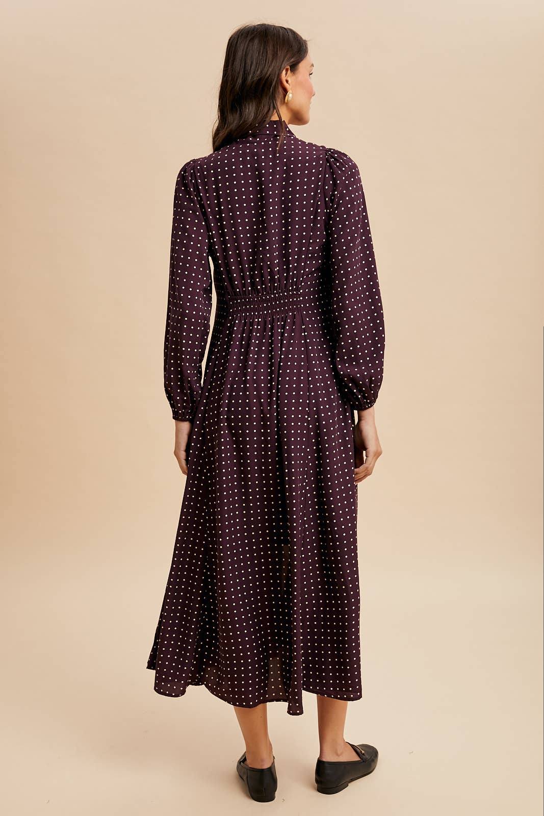 Sangria Polka Dot Dress