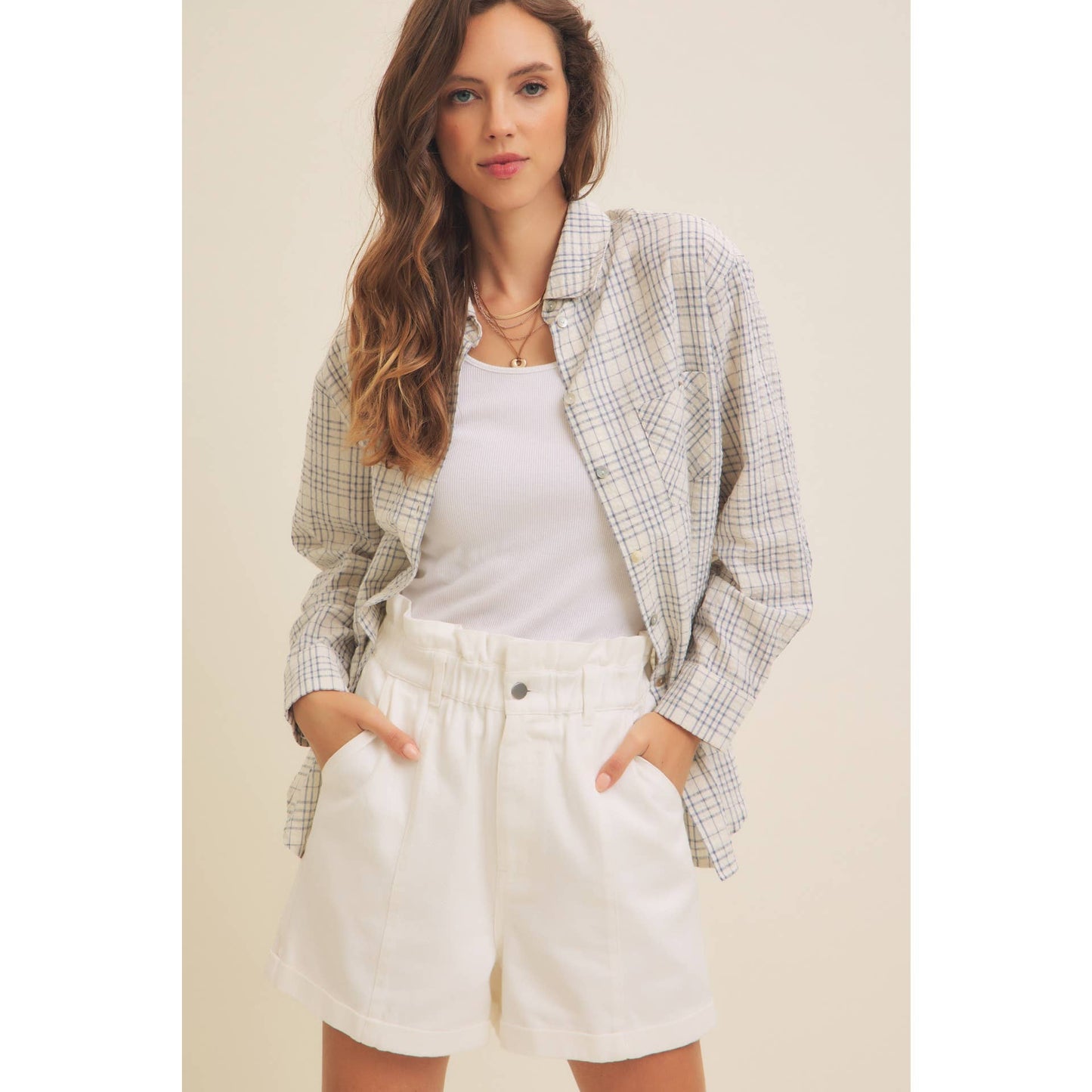 Blue Plaid Button Down