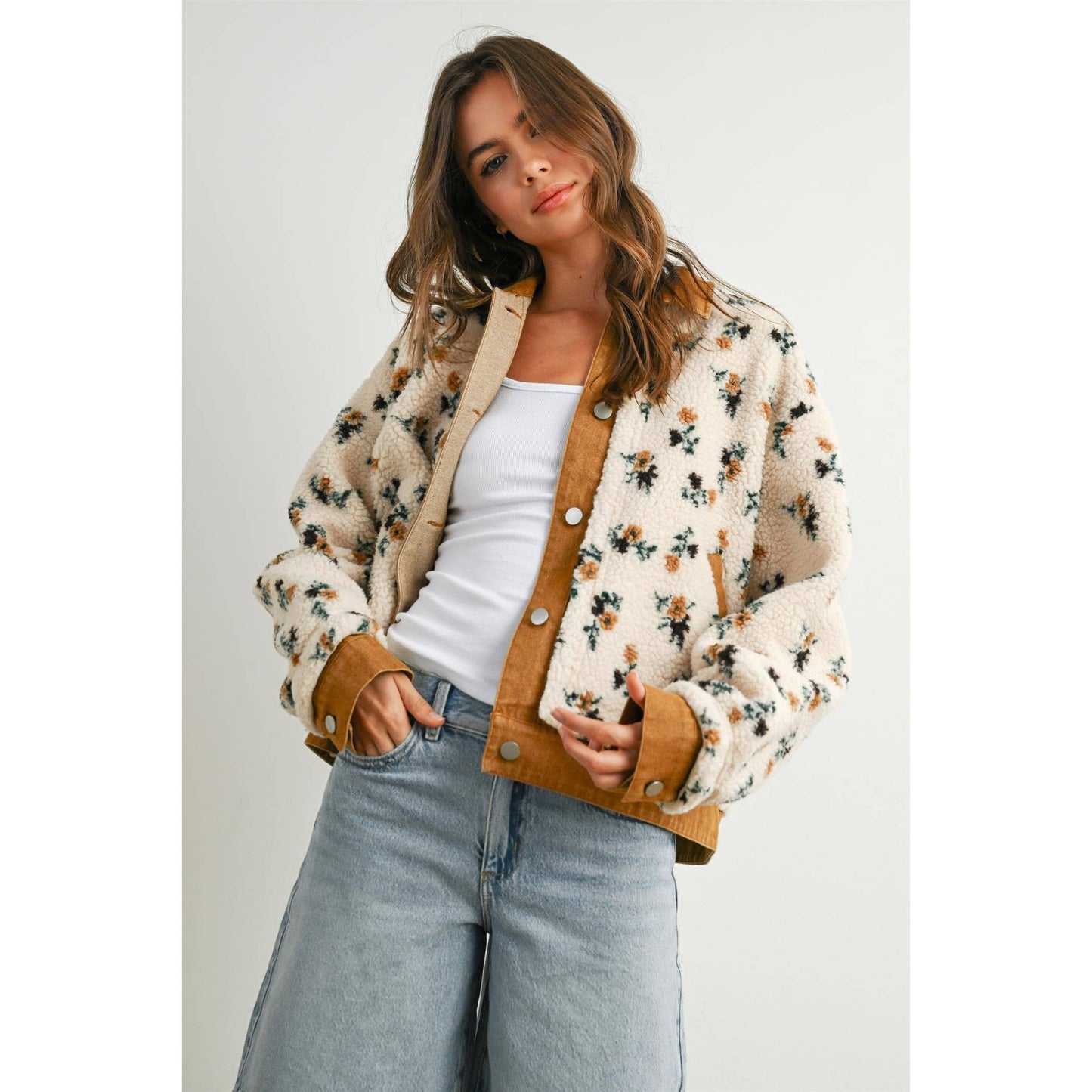 Floral Sherpa Jacket