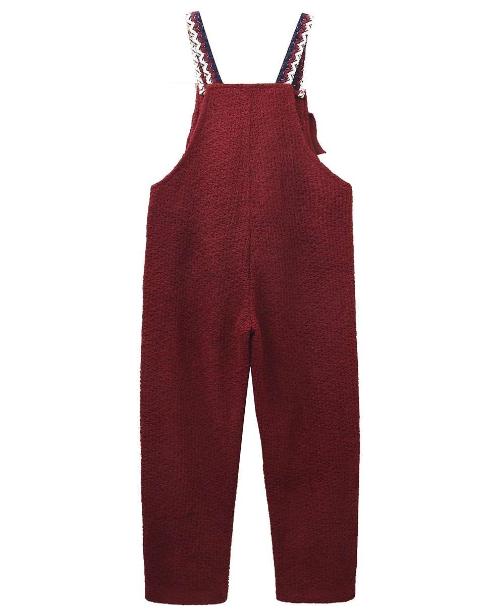 Kids Garnet Red Overalls