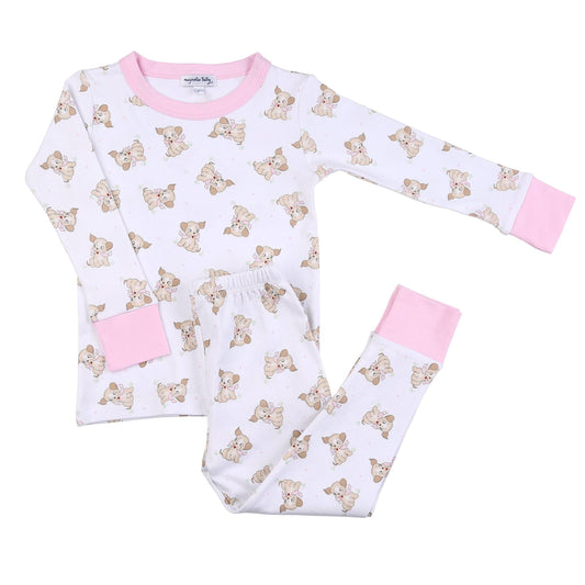 Kids Pink Puppy Pajamas