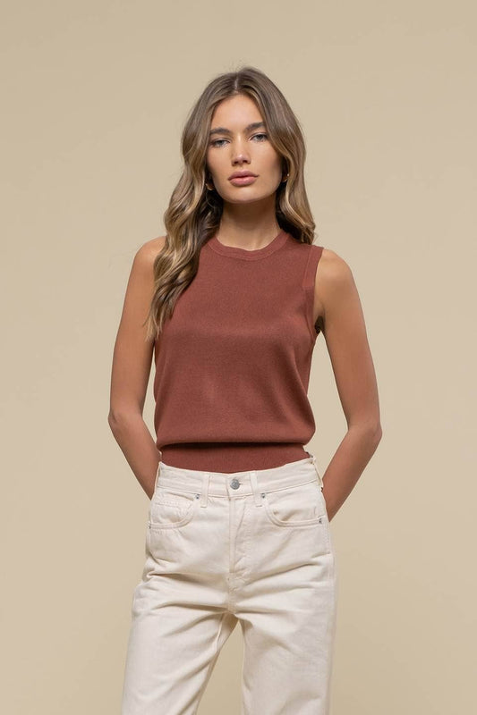 Sleeveless Sweater Top