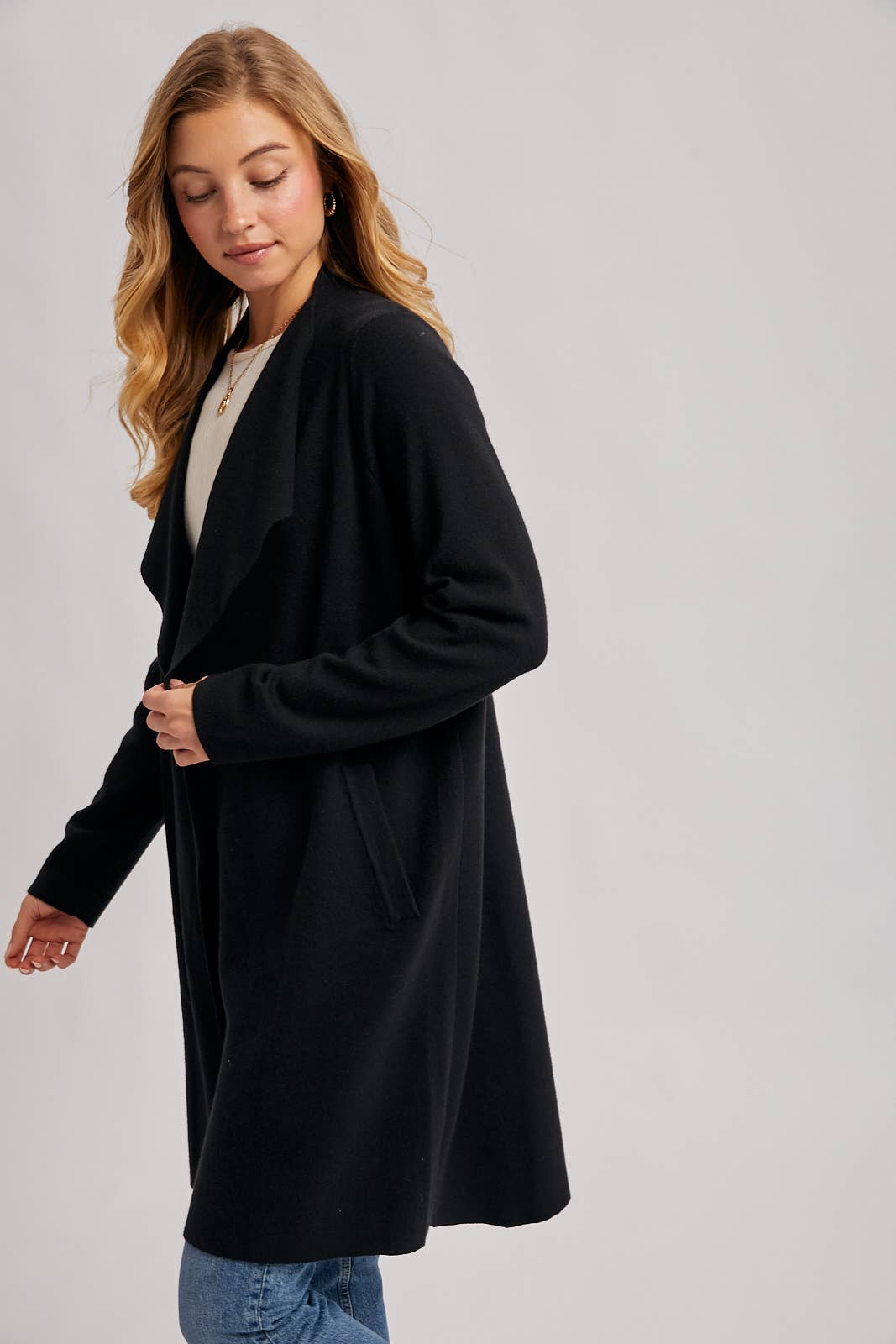 Black Longline Cardigan