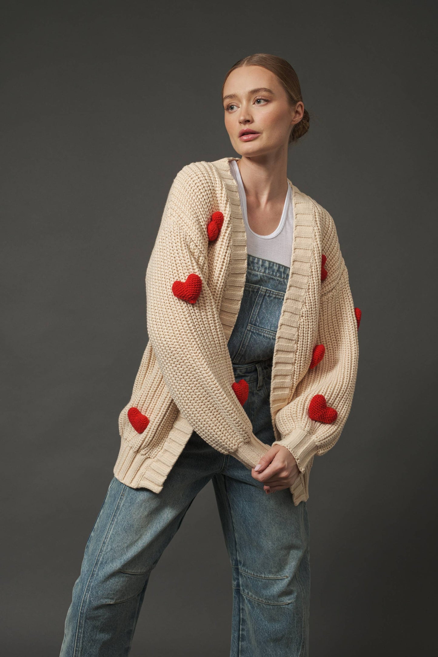 Chunky Heart Cardigan