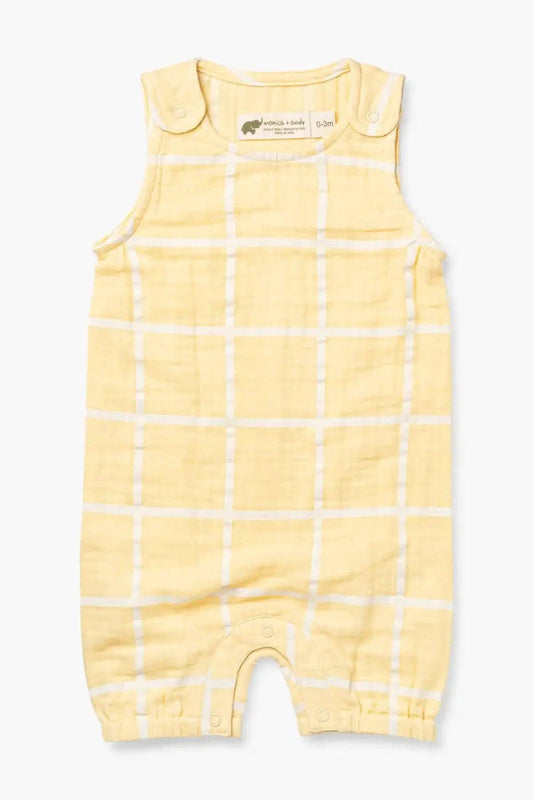 Gauze Bubble Romper - Yellow