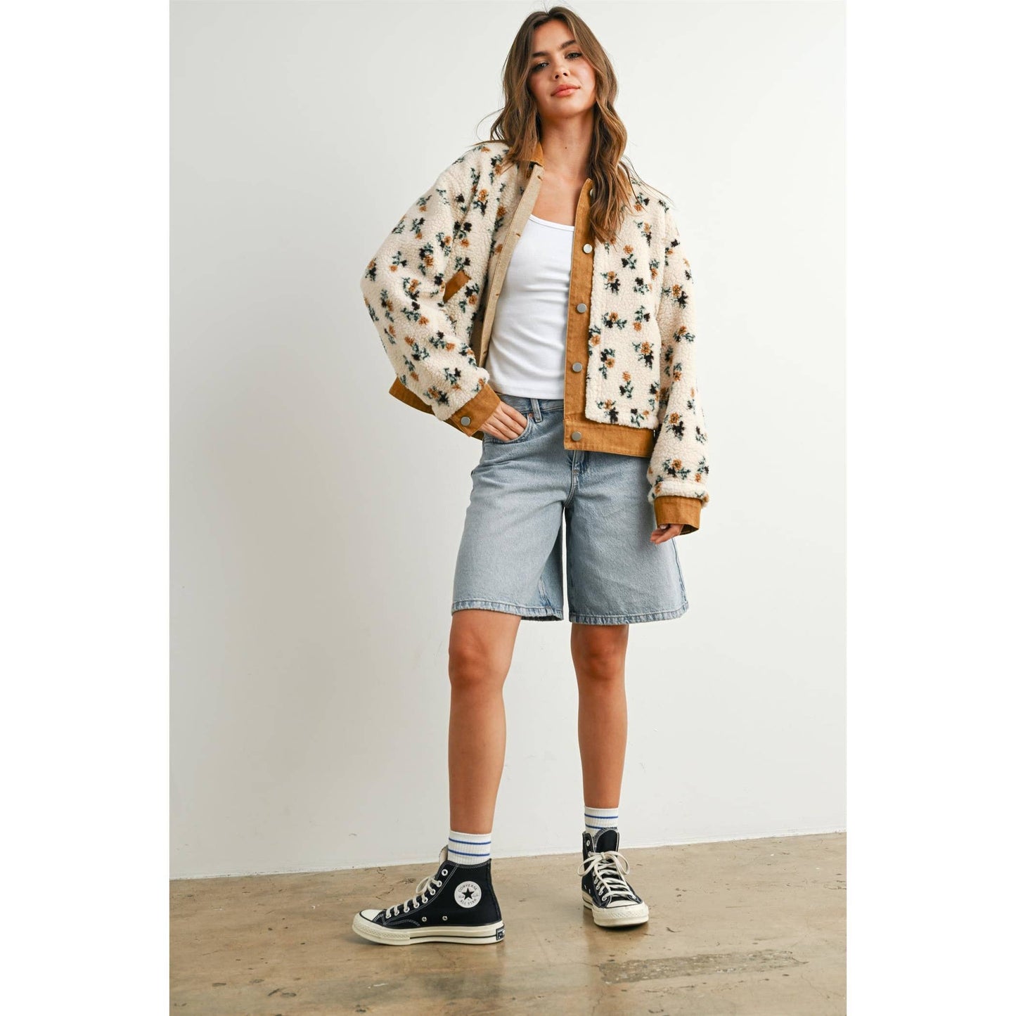 Floral Sherpa Jacket