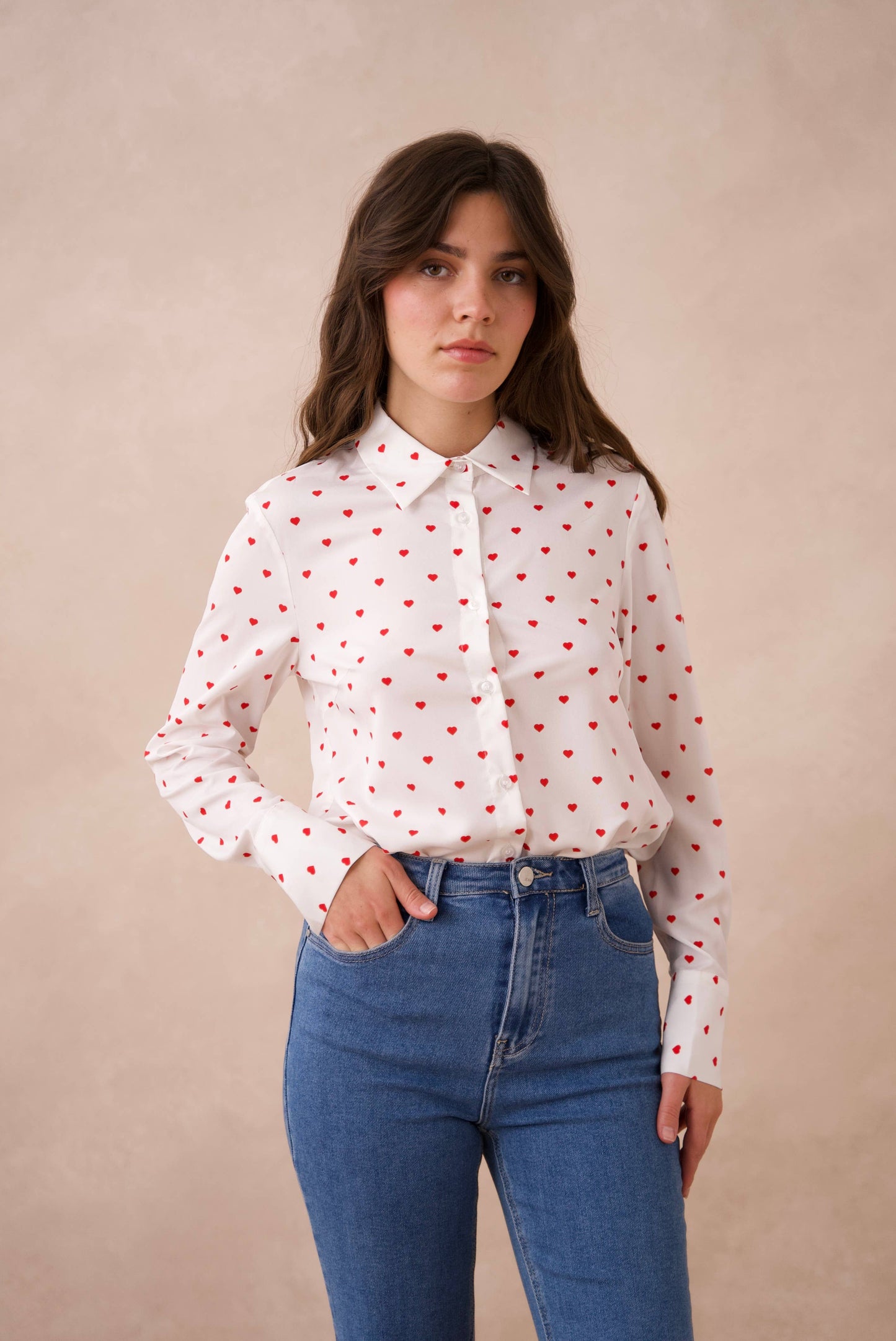 Red Hearts Blouse