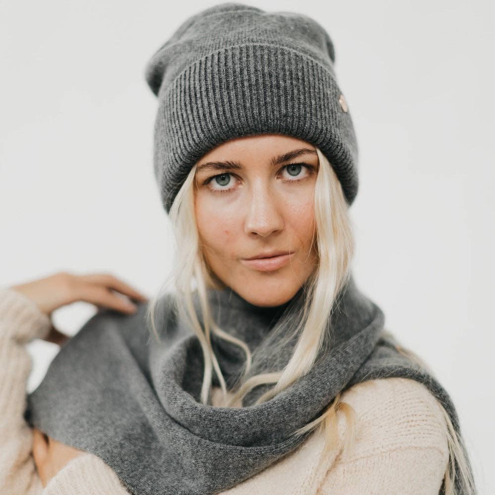 Cashmere Wrap & Beanie Set