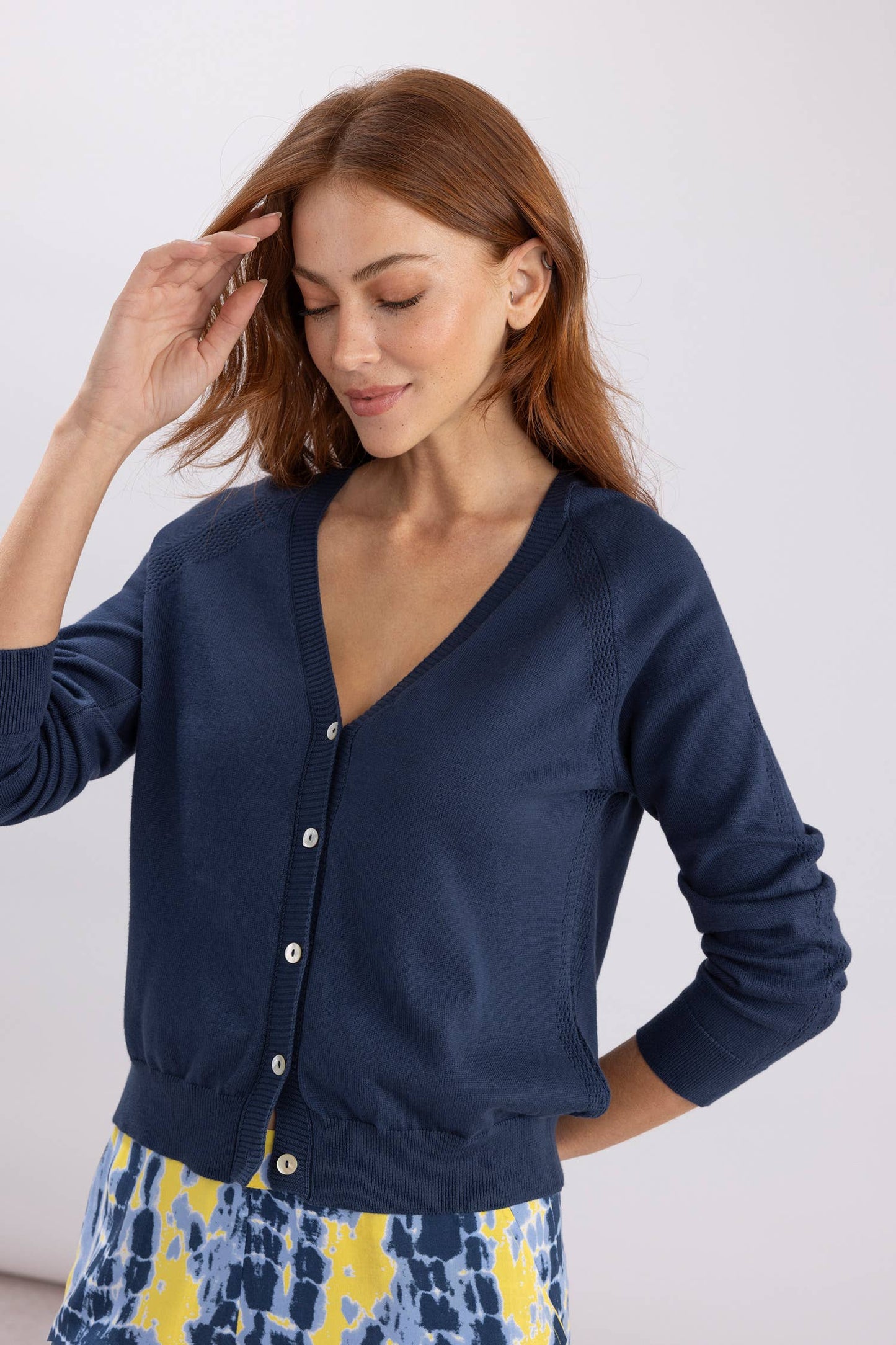 Navy Knit Cardigan