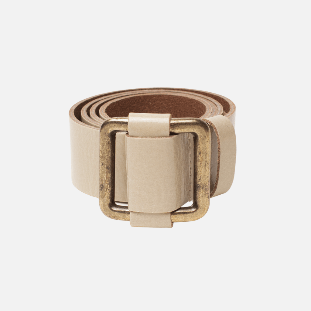 Pelle Cream Leather Belt