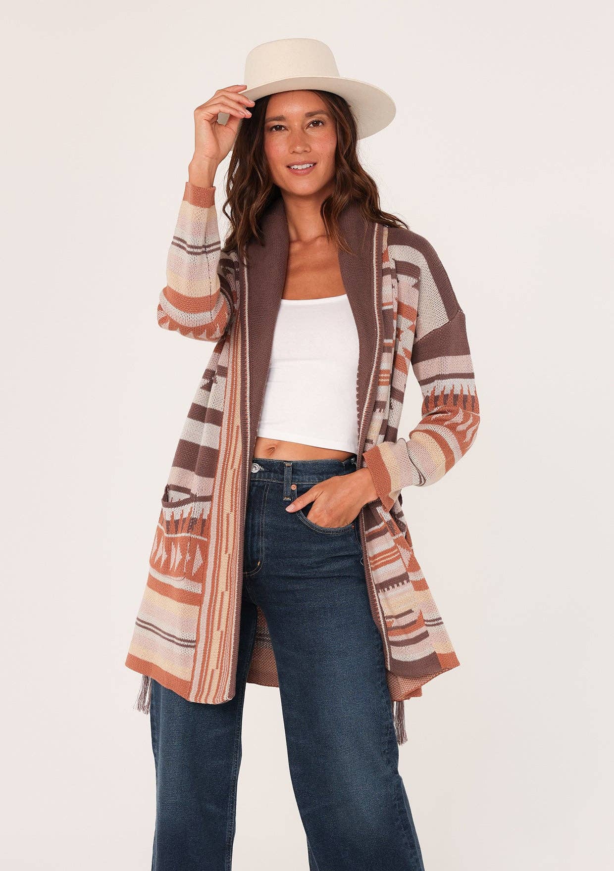 Heritage Jacquard Wrap Cardigan