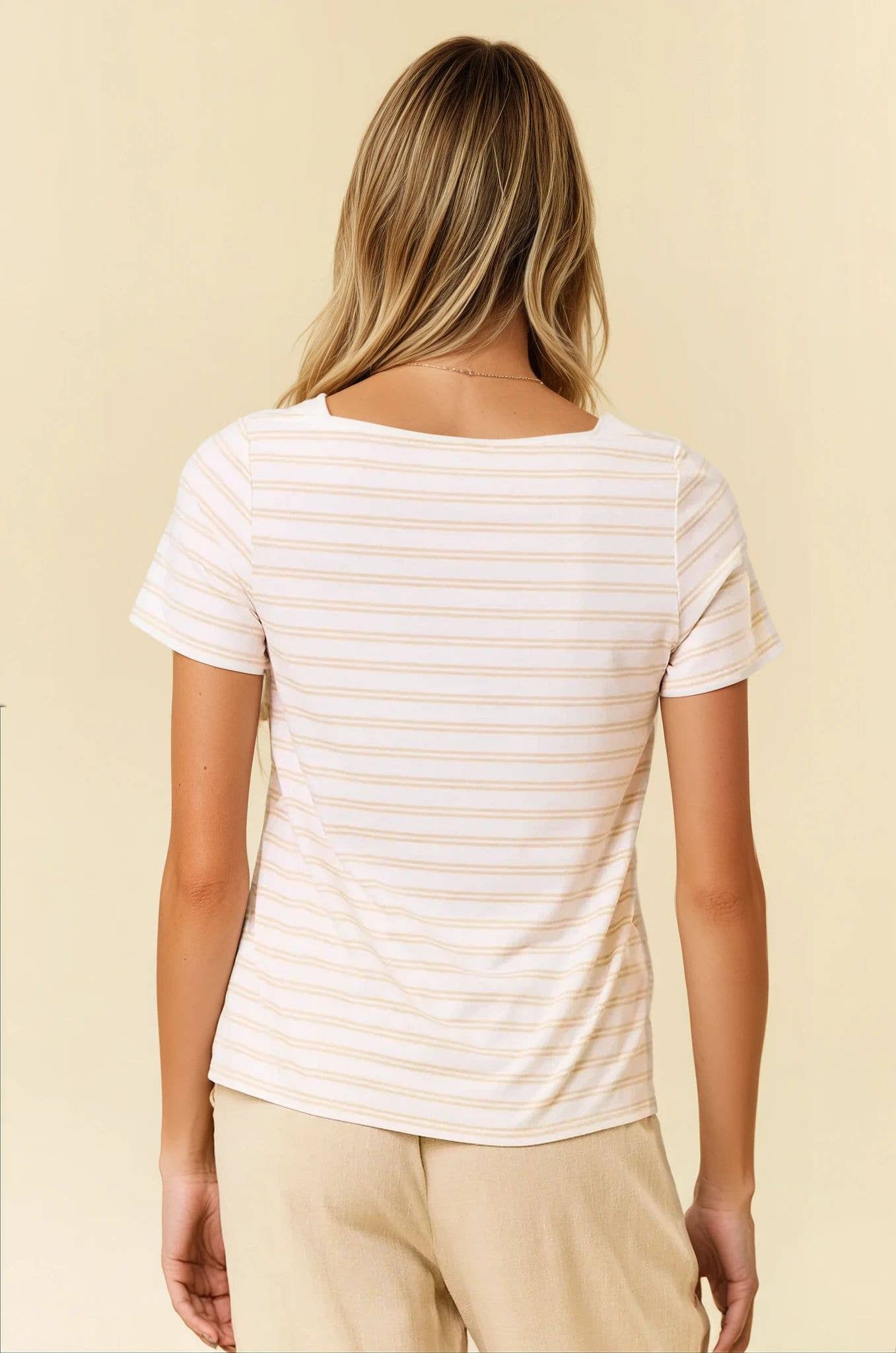 Striped Boat Neck Tee