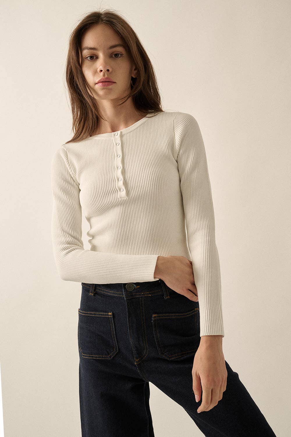 Ribbed Henley