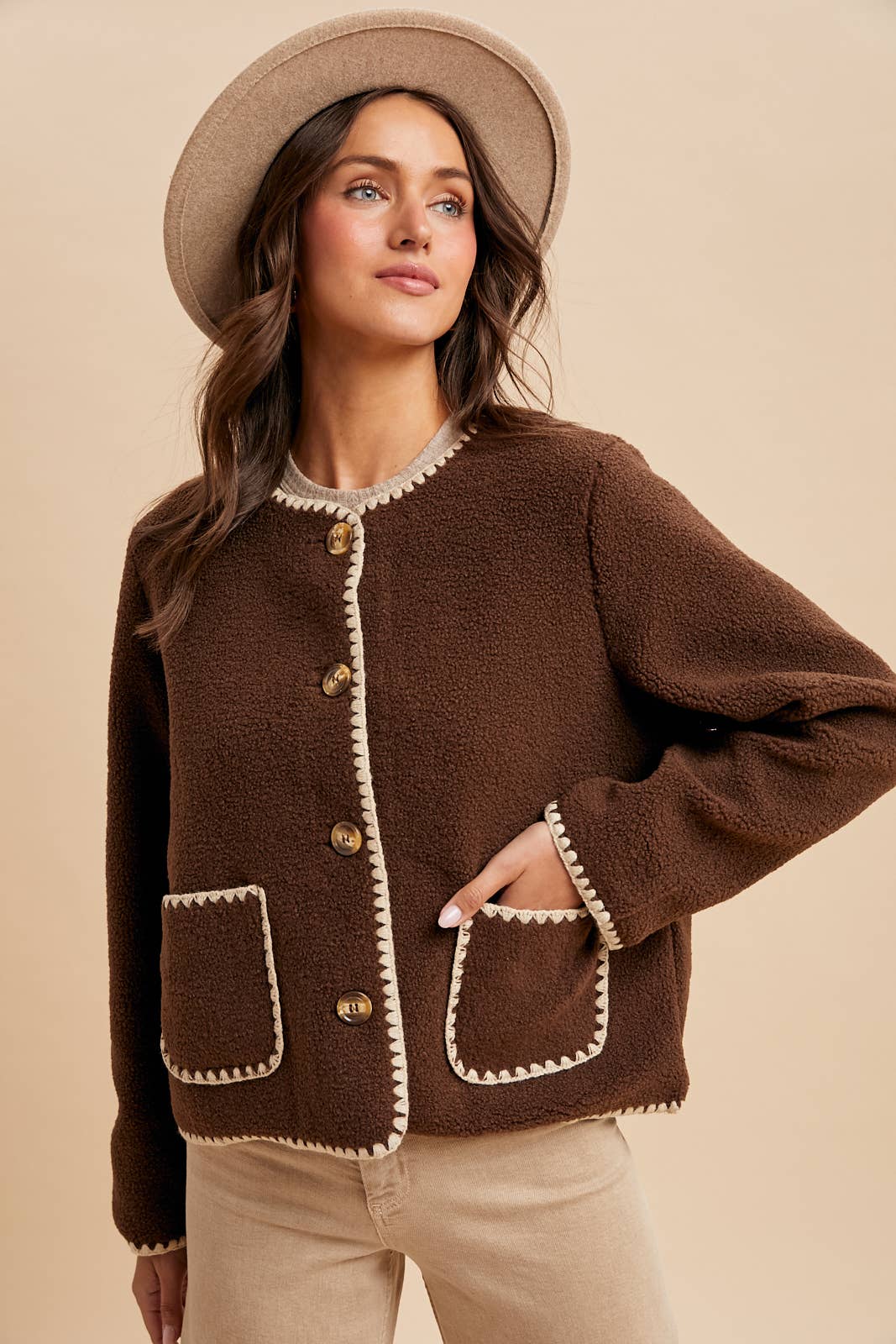 Mocha Sherpa Cardigan