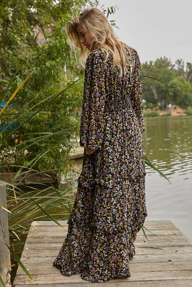 Floral Fall Maxi Dress