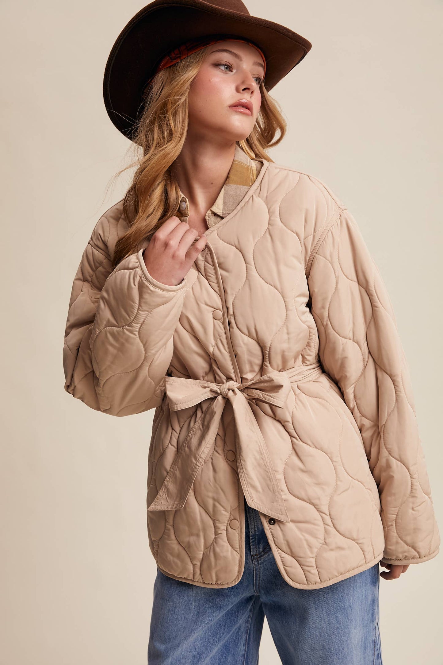 Champagne Quilted Jacket