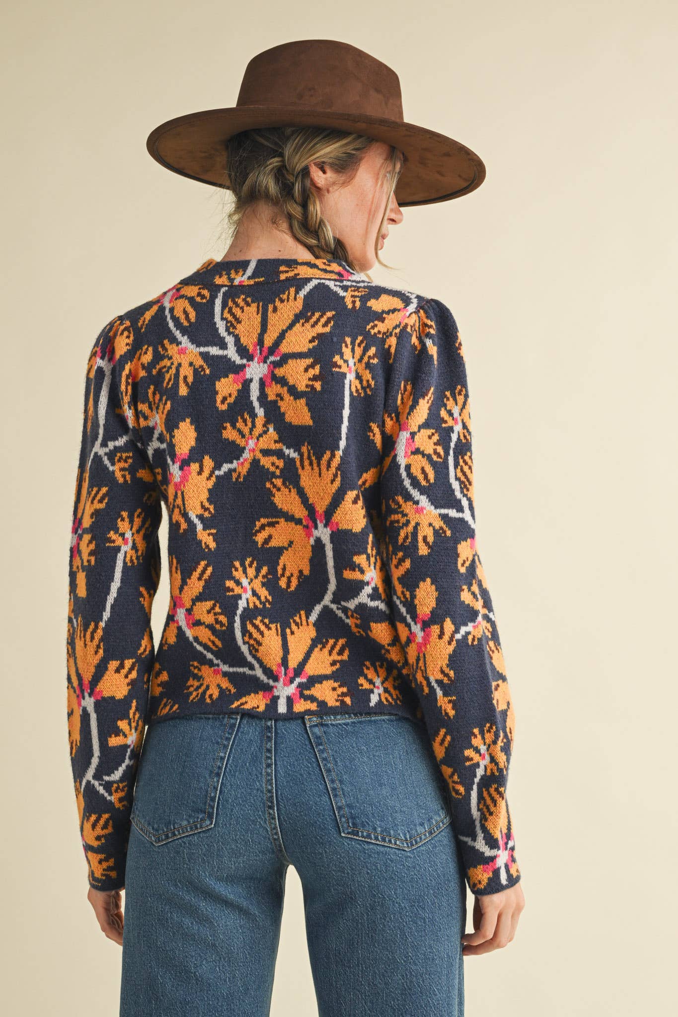Floral Mock Sweater