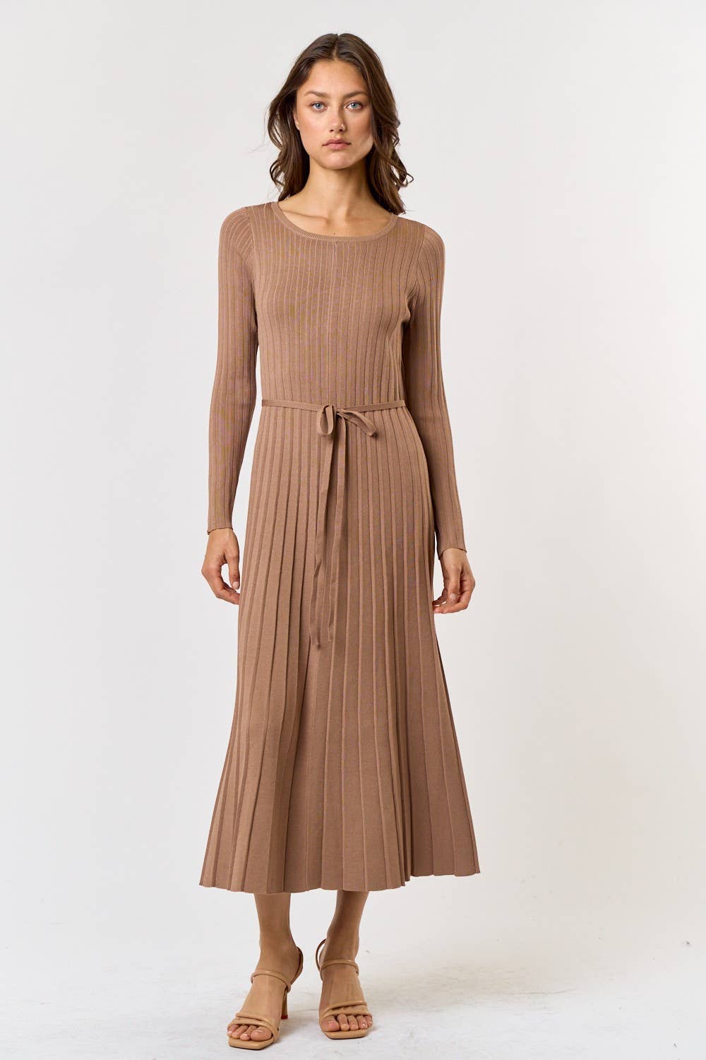 Pleated Fall Maxi Dress