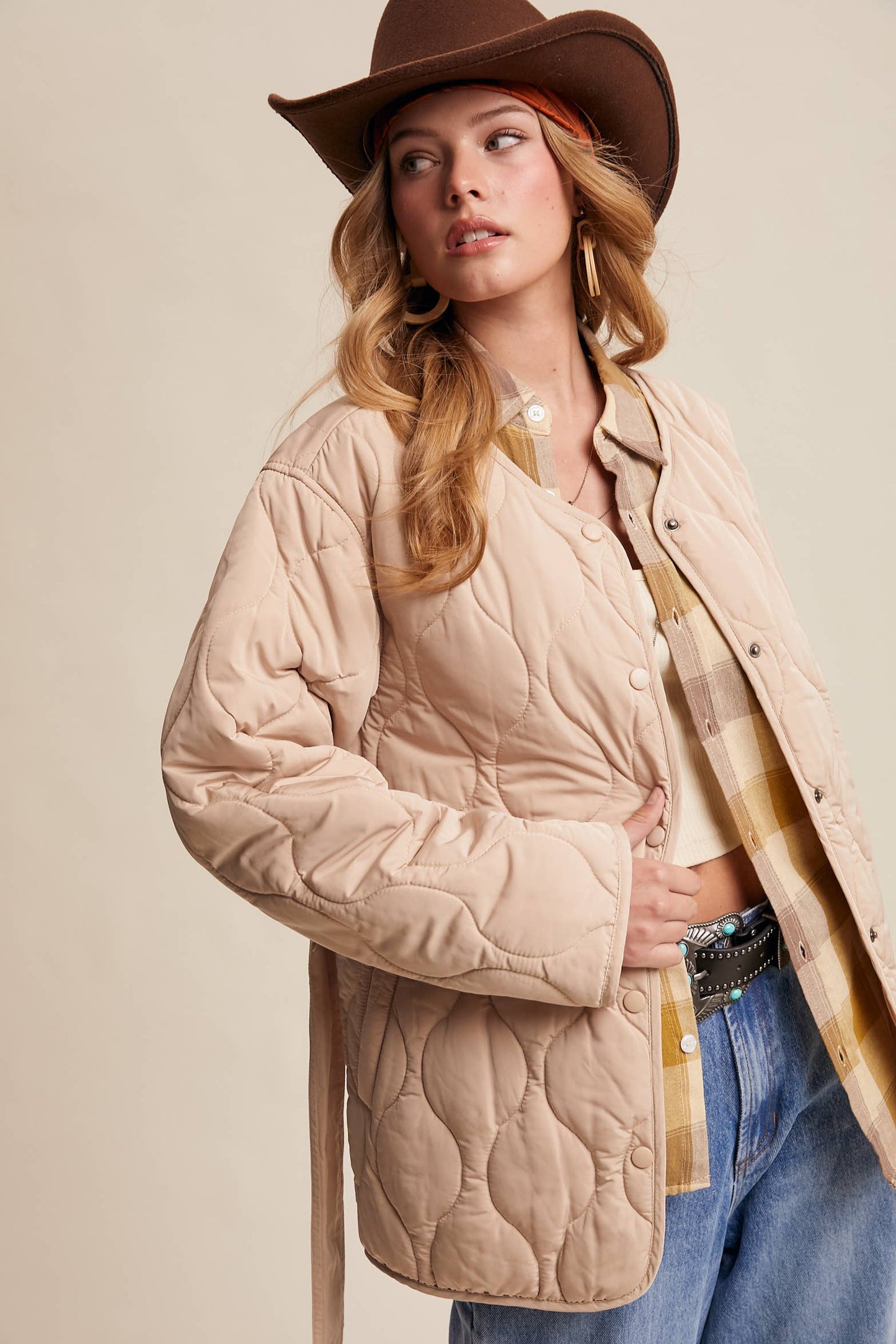 Champagne Quilted Jacket