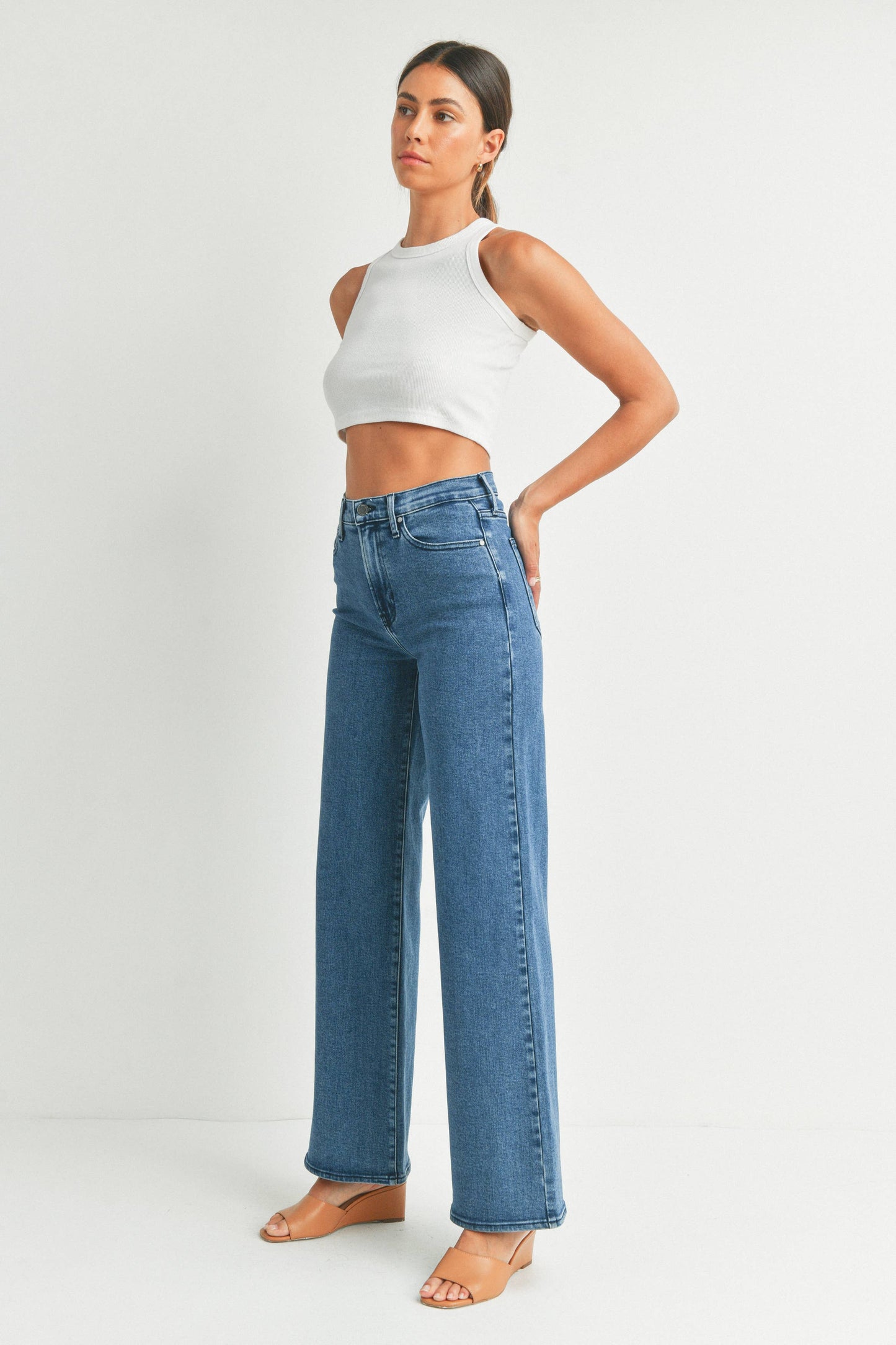 Palazzo Jean - Medium Denim