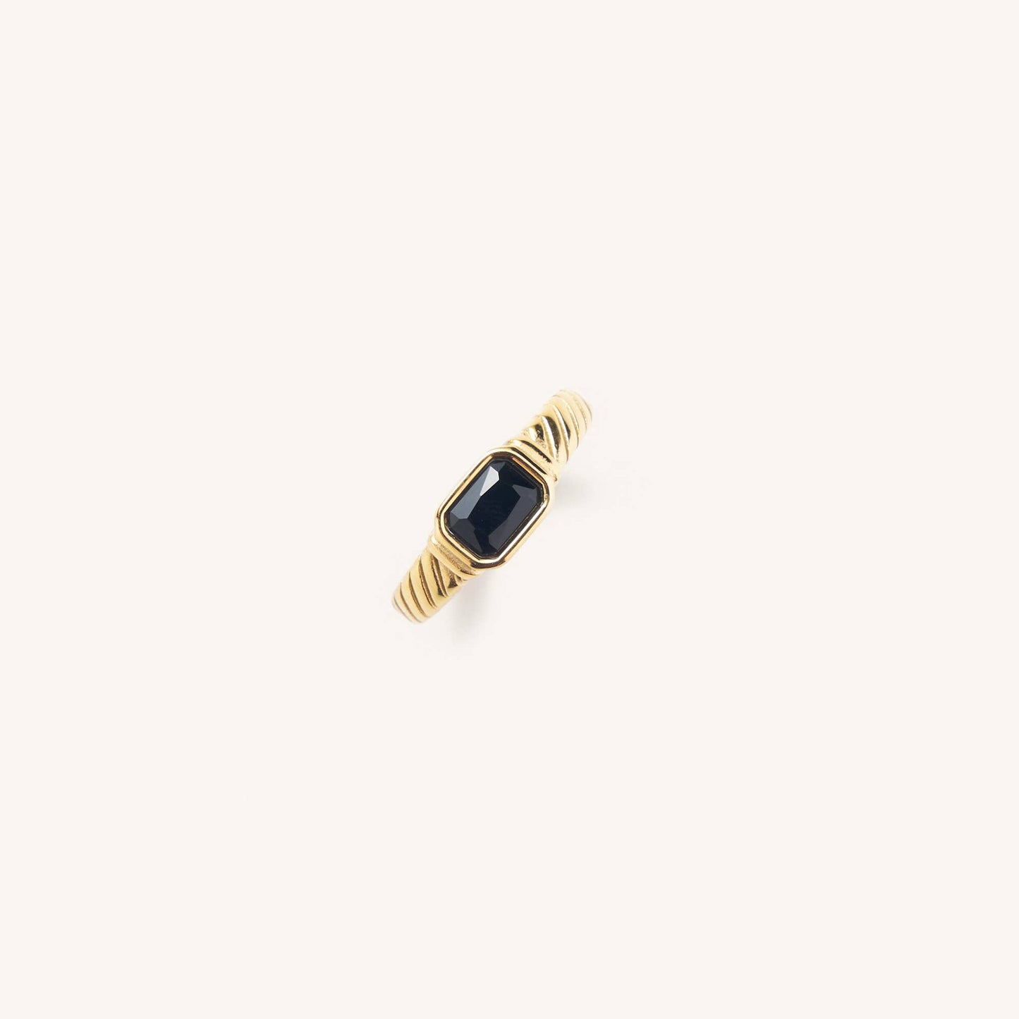 Braided Black Onyx Ring