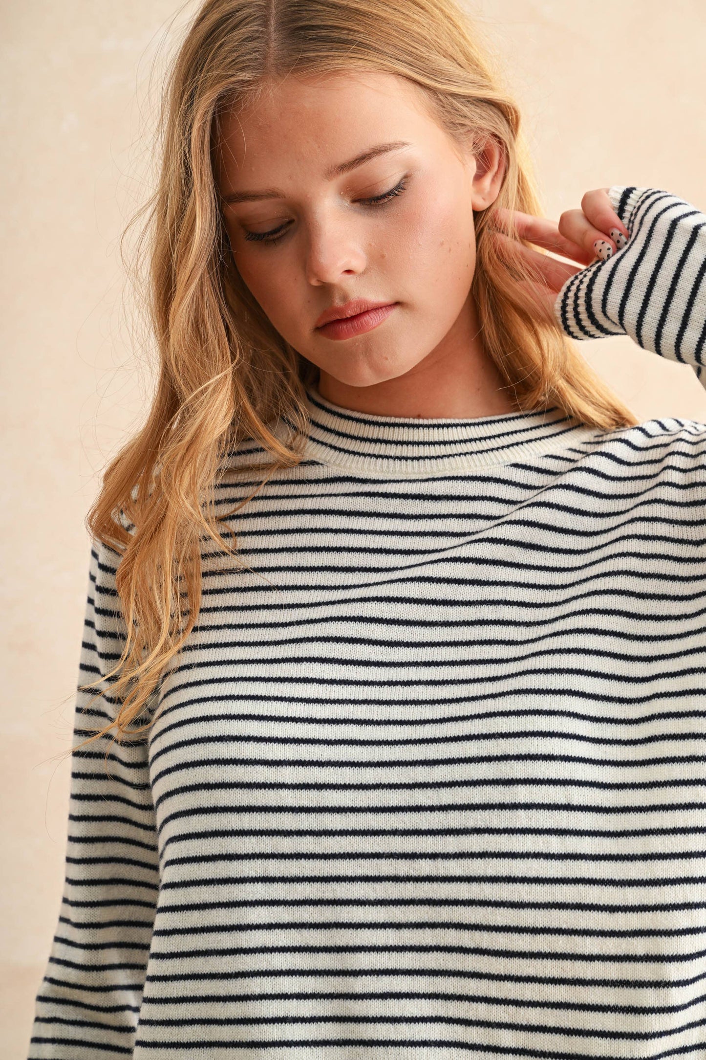 Navy Striped Sweater