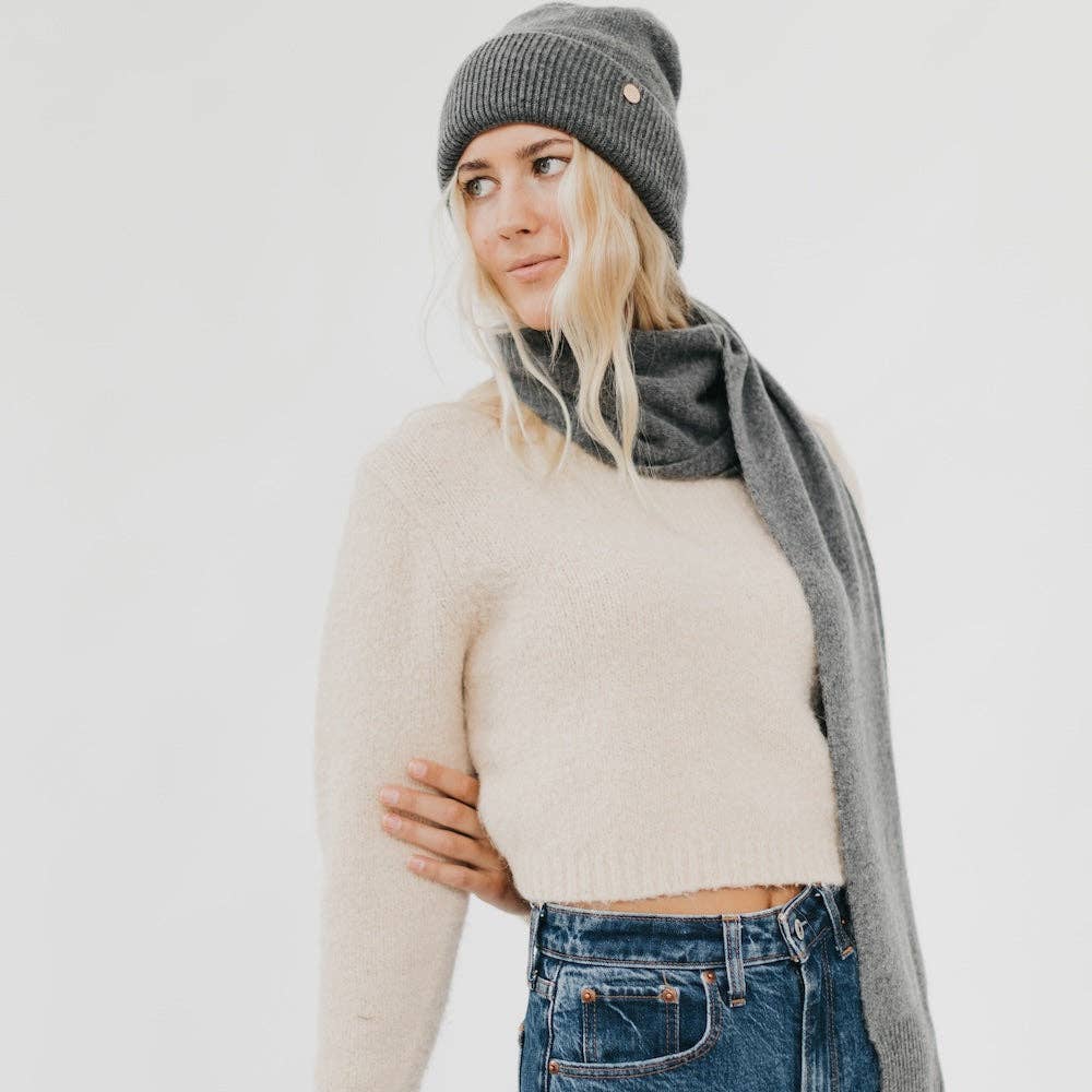 Cashmere Wrap & Beanie Set