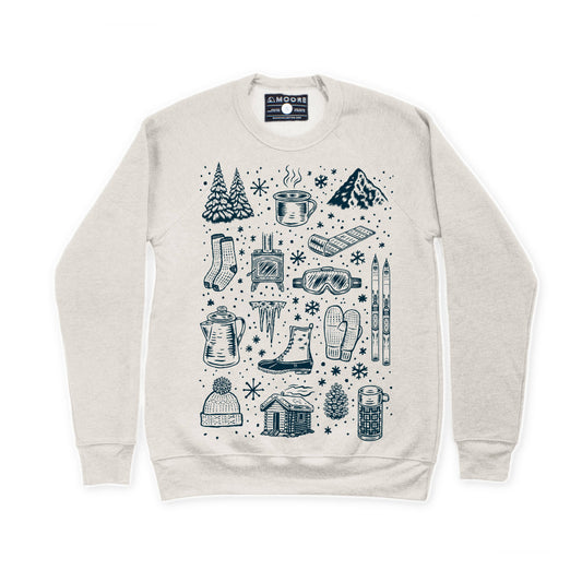 Ski Crewneck Sweatshirt - Bone