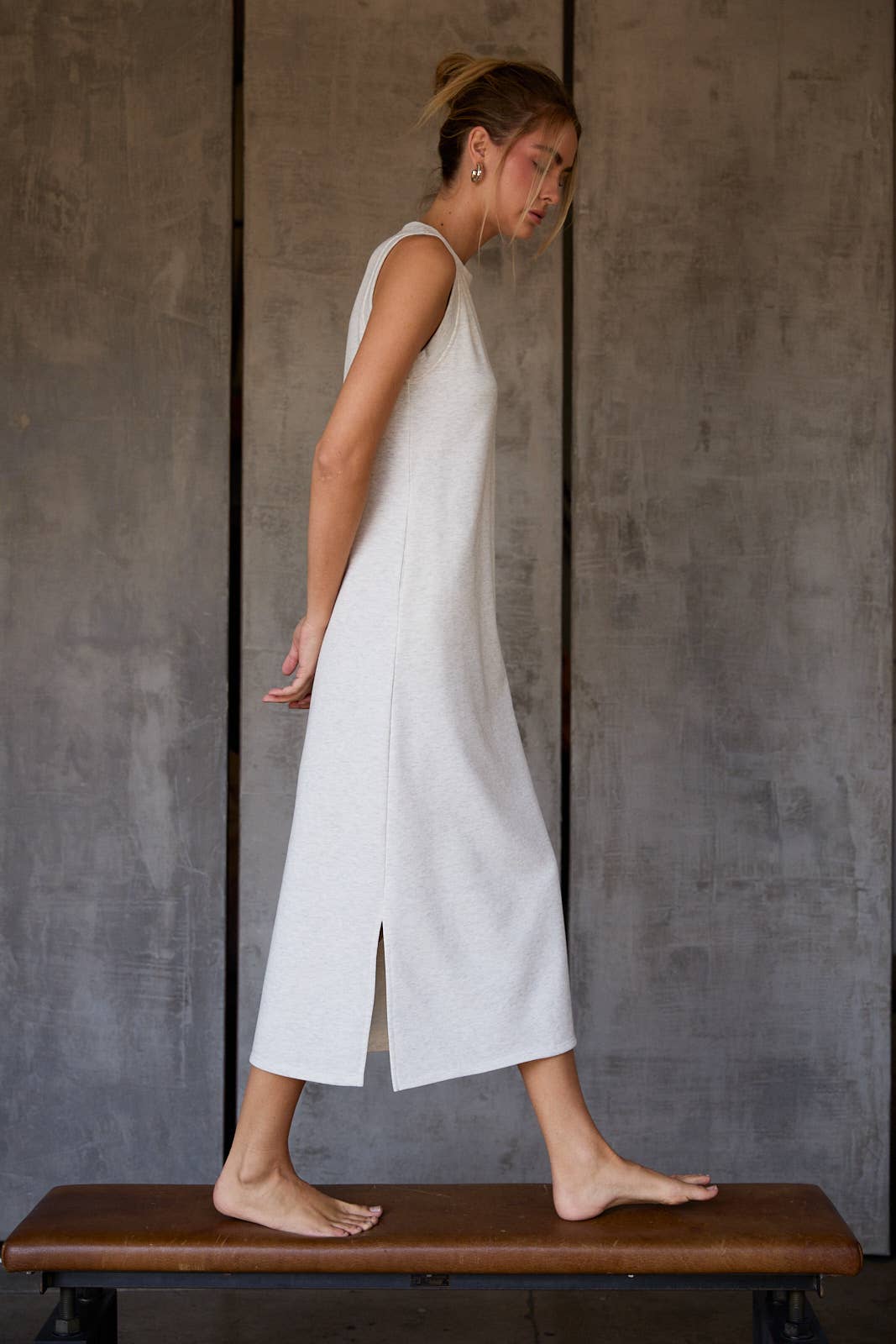 Melange Sleeveless Maxi Dress